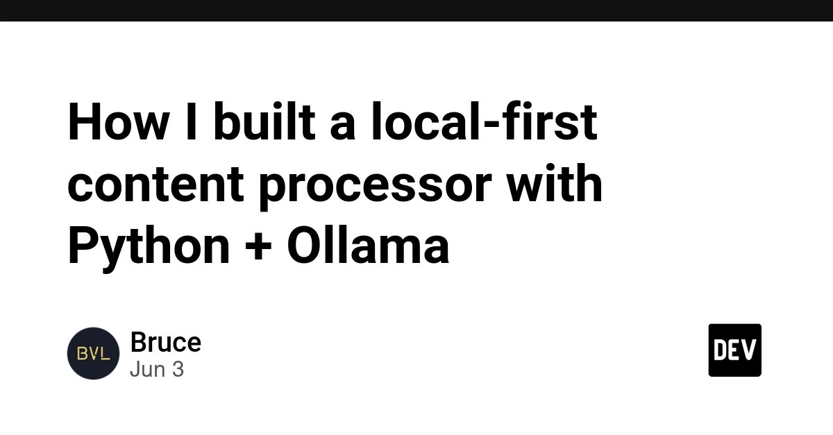 一步步上手：用 Python + Ollama 搭建本地 AI 工具